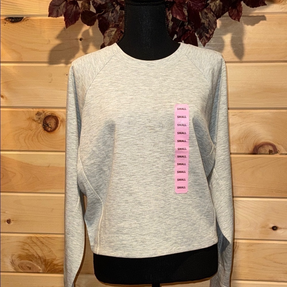 Express Light Gray Long Sleeve Top Small NWT